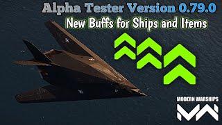 List of Ships and Items that Get Buffs in Alpha Tester Version 0.79.0