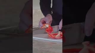 Sharp Knife VS Bell Pepper #youtubeshorts #shorts #knife #sharp