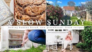 A Slow Sunday In My Cottage  baking banana bread new green house easy healthy recipes q&a