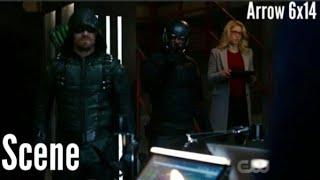 Arrow 6x14  Rene goes at Oliver  Team Arrow shows up