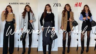 Workwear Haul 2023 - Chic Office Outfits *Karen MillenZaraH+M