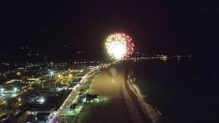 Hampton Beach Fireworks Viewed by Drone