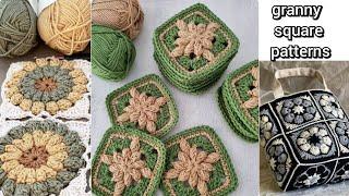 Crochet Bobble Flower Granny Square Bags jarsi shoes bedsheets blanket Free Patterns