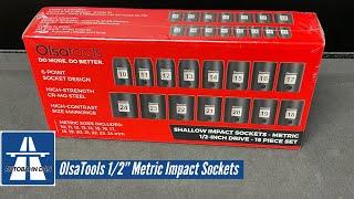 OlsaTools 12” Drive Shallow Impact Socket Set