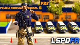 GTA V  MOD POLICIA - SUPER BLITZ POLICIAL DA PRF NA FRENTE DO BATALHÃO  INCRÍVEL 