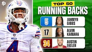 WHAT HAPPENED TO THE RBs? ⎮Top 50 Running Backs Ranks Tiers & Analysis 2024 Fantasy Football