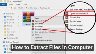 Extract option not showing in computer  How to solve file extract option Zip files extract WinRAR