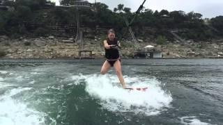 Carla Brown wakesurfing