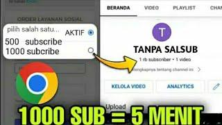 Cara Menambah Subscriber YouTube Dalam 5 menit 1000 Subscriber