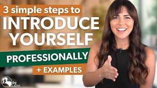 How To Introduce Yourself Professionally  Self-Introduction Example