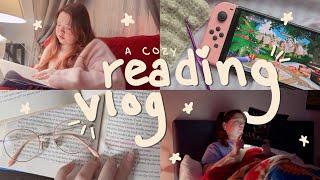 cozy reading vlog ୨୧ gothic romantasy playing palia on nintendo switch & a new crochet project