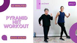 Beginner HIIT Workout for Seniors at home  Low Impact Pyramid format