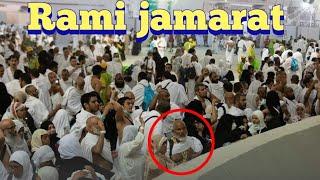 The Stoning of the Devil Arabic رمي الجمرات ramy al-jamarāt Hajj 2022 live