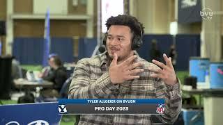 Tyler Allgeier at BYU Pro Day 3.24.23