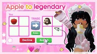 ˖° APPLE to ️ LEGENDARY challenge @ItsCxcoTwins  🩷  adopt me  ItsSahara ˖°