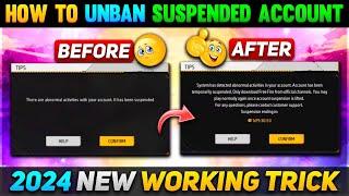 How To Unban Free Fire ID 2024  Free Fire ID Suspended Problem Solution  Recover Banned ID