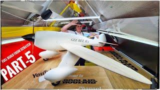 GEE BEE R3 PART5 Full Build From SCRATCH RC plane WING making CNC Foam cutting Vacuum Bagging