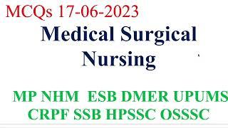 Medical Surgical  Nursing Series 7th  DMER Maharashtra  UPUMS MP NHM OSSSC 2023-2024 #Nursingpaper