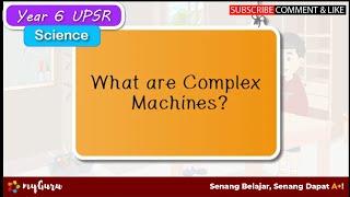 Year 6  Science UPSR  What are Complex Machines?