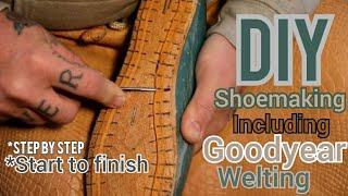Learn the art of shoe making DIY Goodyear welted shoes step by step.