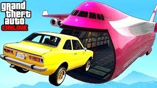 GTA 5 Online - Extreme Cargo Plane Stunts Funny Moments & Fails