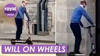 Prince William Spotted Zooming Through Windsor Castle on E-Scooter