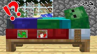 Mikey and JJ Built a house inside a ZOMBIE bed – Maizen