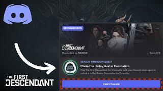 DISCORD • HAİLEY AVATAR QUEST • NEW BADGE + AVATAR DECORATION Without Playing The First Descendant