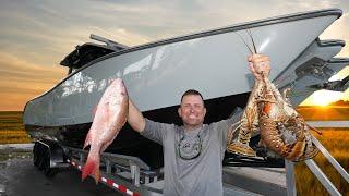 First Trip on the NEW BOAT {Catch Clean Cook} Insetta 35IFC with twin 300hpr Suzuki Outboards