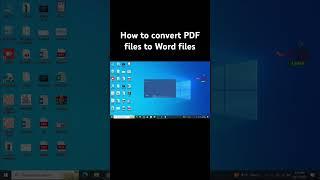 How to convert PFD File to Words Files