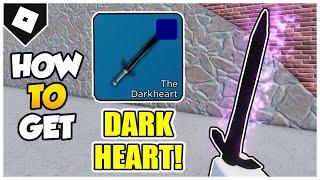 How to get THE DARKHEART MELEE in ARSENAL Nights End Developer Sword Quest ROBLOX