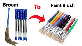 How to make paint brush at homeDIY homemade paint brushpainting colour brushpaint brush making