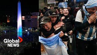 Argentina fans celebrate Copa America victory in streets of Buenos Aires