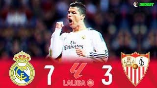 Real Madrid 7-3 Sevilla - 201314 - Ronaldo Hat-Trick Bale & Benzema Double - Extended Highlights