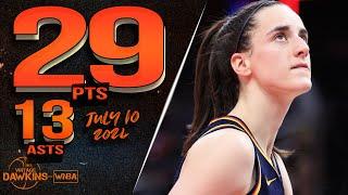 Caitlin Clark Drops 29 Pts x 13 Asts vs Mystics   July 10 2024