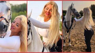 مي حلمي تستعرض مهارتها بركوب الخيل في دبي وتعلق البلد الذي احتضنني وشعرت فيه بالأمان