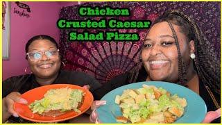 Danielle Makes Tik Tok’s Chicken Crusted Caesar Salad Pizza   DeLexis