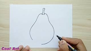 How to draw a Papaya step by step colourful drawing papaya Artist Shruti