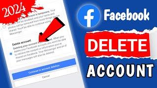 How to DELETE Facebook Account Permanently   Facebook Account Delete Permanently 2024