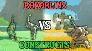 Bokoblins VS Constructs EPIC BATTLE  Zelda Tears of the Kingdom