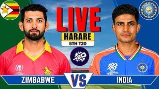 IND vs ZIM Live Match  Live Score & Commentary  INDIA vs ZIMBABWE 5th T20 Live