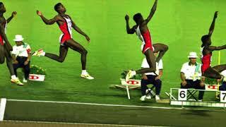 Carl Lewis and Mike Powell 1991 Tokyo World Championships 8.91m and 8.95m Long Jump sequences.