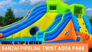 Banzai Pipeline Twist Aqua Park Unbox Setup & Review #waterslide  