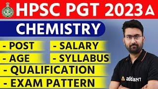 HPSC PGT Vacancy 2023  HPSC PGT Chemistry Syllabus Exam Pattern Eligibility Posts & Salary 2023