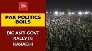 Thousands Protest In Karachi Demanding Pakistan PM Imran Khans Resignation