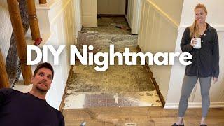 DIY Fixer Upper NIGHTMARE   DIY Home Renovation On A Budget  Wood Floor Installation