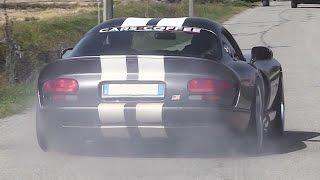 Dodge Viper GTS w Magnaflow Side Exhaust - Burnouts Revs & Accelerations