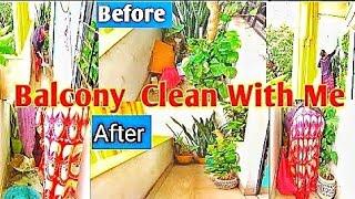 Balcony  Clean With Mel Indian  Small  Balcony  Cleaning l Cleaning  Motivation l Hindi Vlog