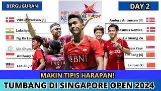 SEDIIH PARA UNGGULAN TUMBANG DI 32 BESAR SINGAPORE OPEN 2024 DAY 2 #singaporeopen2024