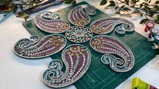 iCraft DIY Rangoli Kit - how to make a Beautiful Paisley Rangoli A Fun and Easy Home Decor Project